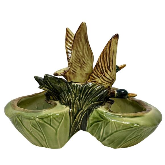 McCoy Flying Mallard Ducks Vintage 1950's MCM Planter-Excellent - Picture 3 of 7